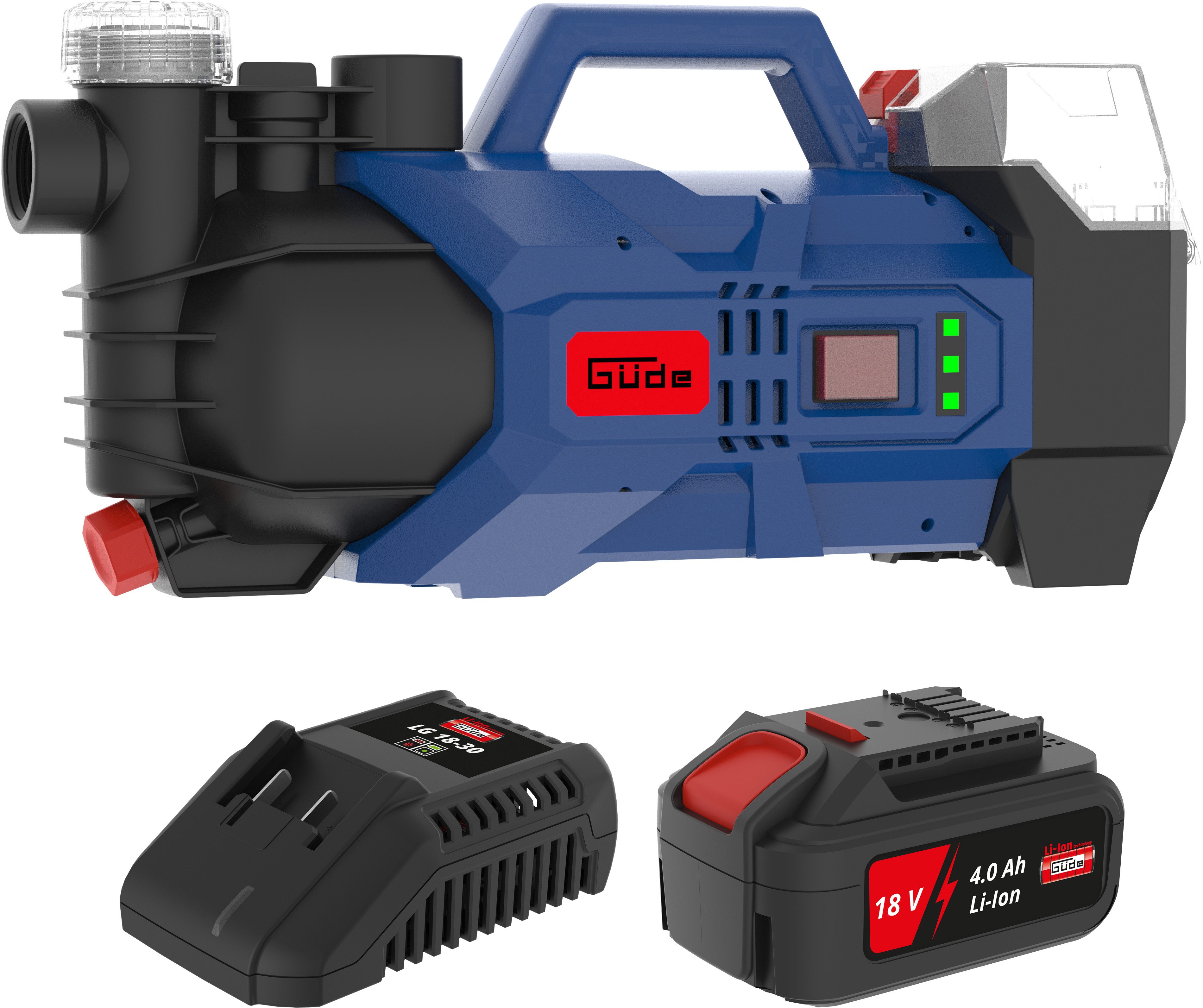 Güde Klarwasserpumpe KTP 18-201-23, inkl. Akku