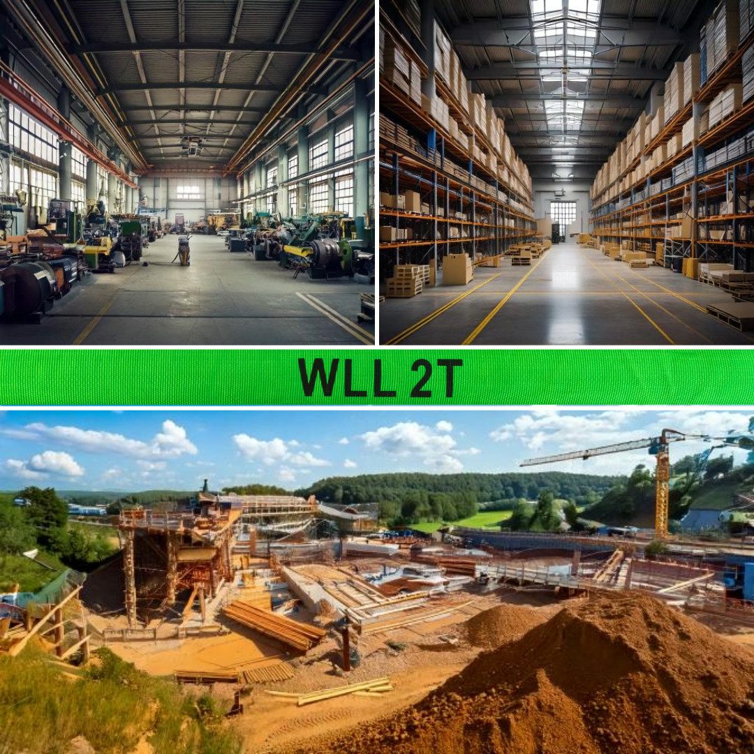 MCS CARGO SECURITY Zurrgurt Hebeschlinge, 2000kg, 2m, Hebegurt, Krangurt, grün (1-St)