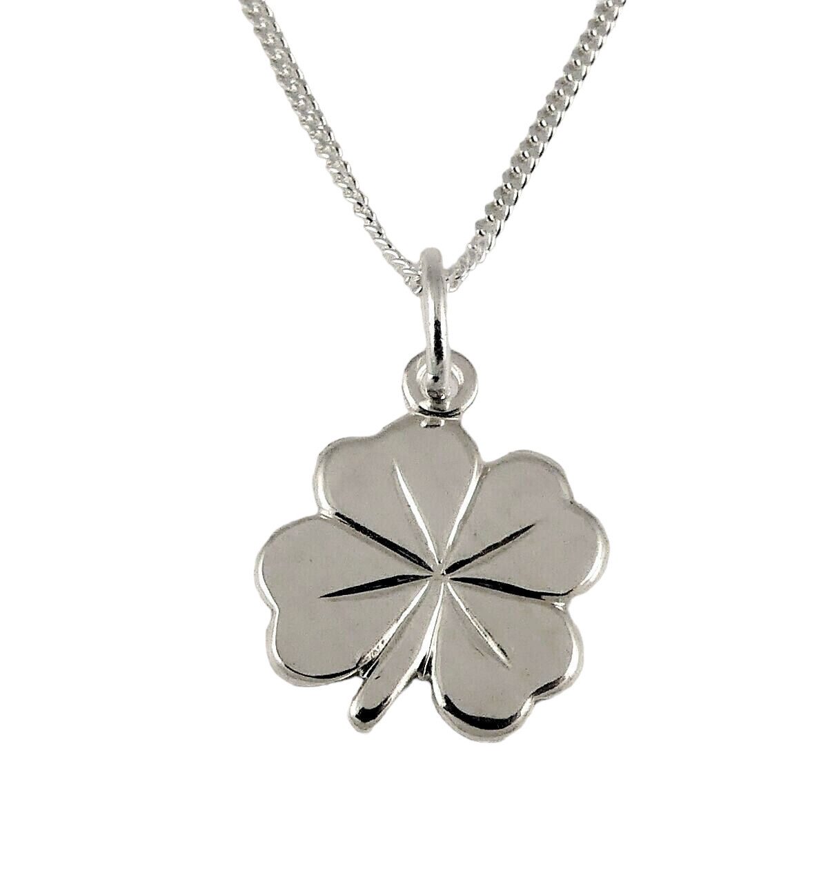 NICEANDnoble Kette mit Anhänger 925er Silber Panzerkette mit Anhänger Kleeb günstig online kaufen