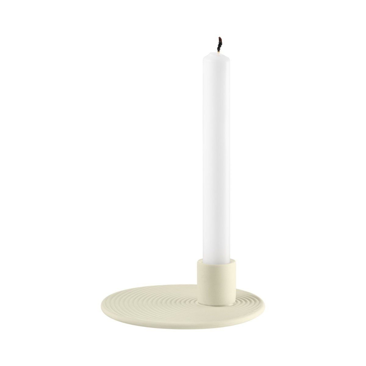 blomus Kerzenhalter Kerzenhalter NONA - Farbwahl, Halterung Öffnung innen ca. 2.3 cm, Standard für runde Stabkerzen Vanille | Kerzenständer