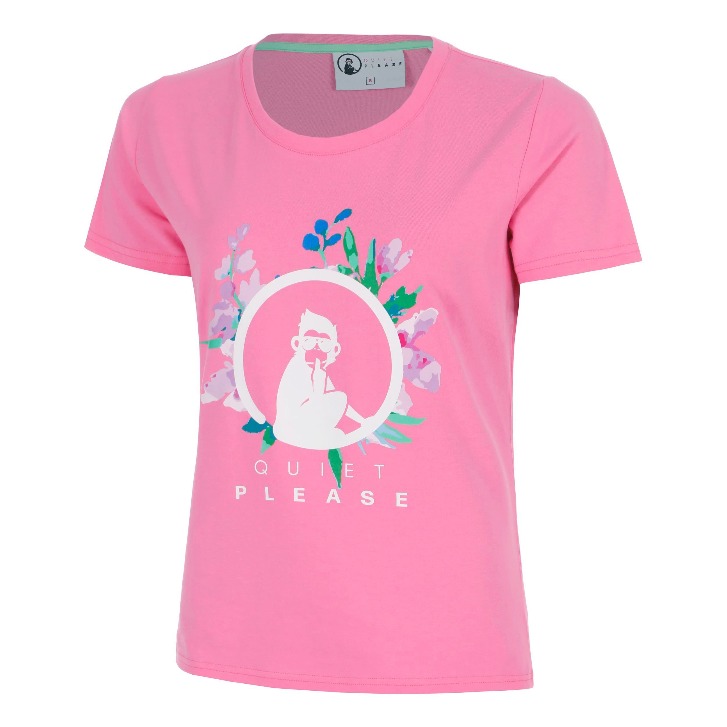 Quiet Please T-Shirt Joy Flower Logo