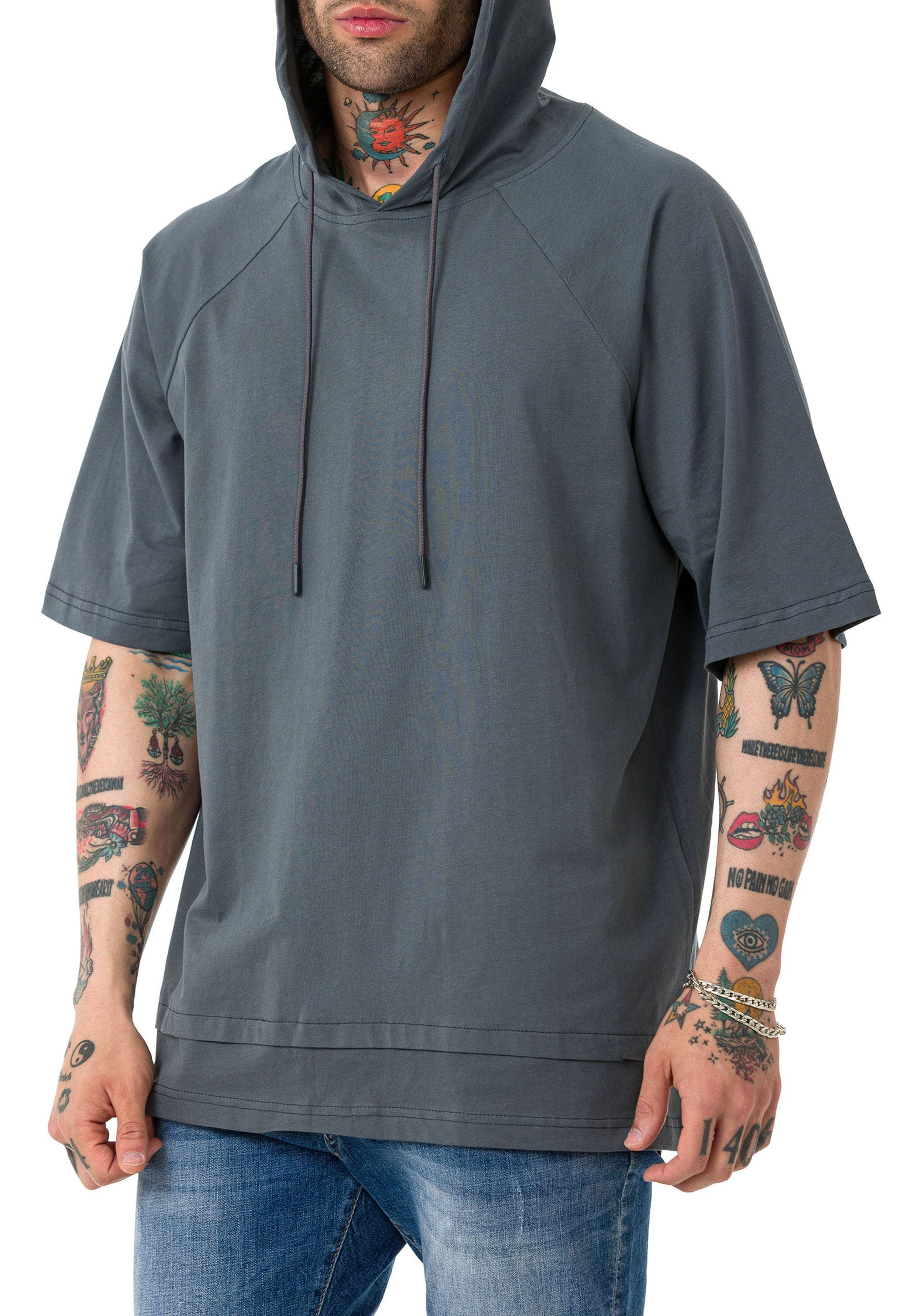 RedBridge T-Shirt mit Kapuze - Lässiges Oversized-Hoodie-Shirt