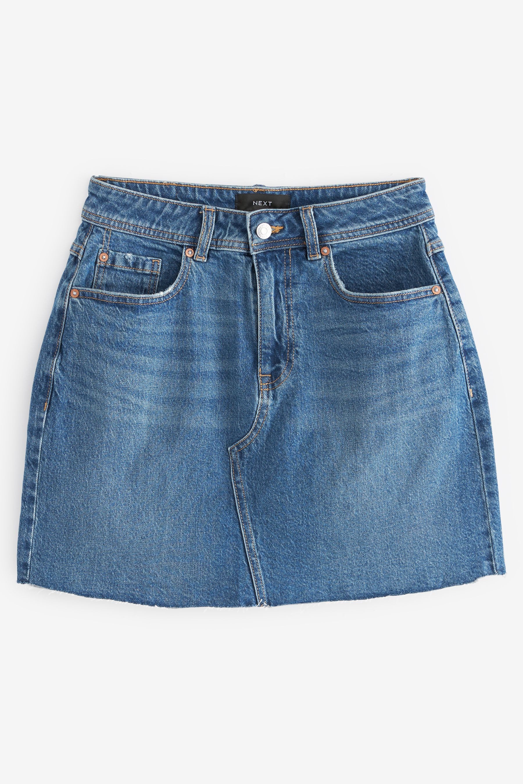 Next Jeansrock Jeansminirock mit offenem Saum günstig online kaufen