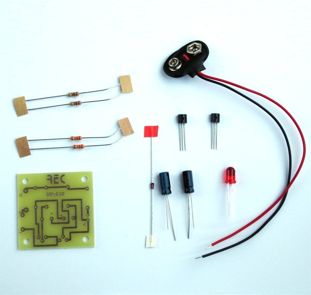 REC electronic Riedinger Experimentierkasten LED-Blinker Bausatz mit 5mm LED