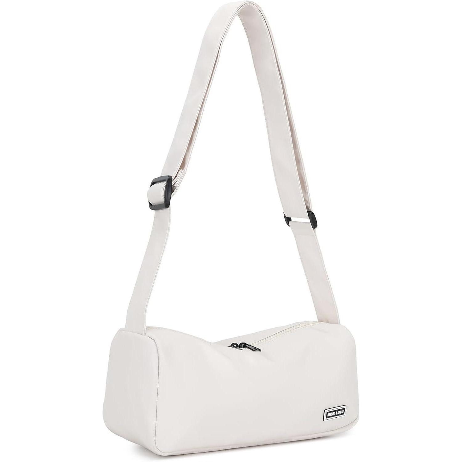 Hobo Umhängetasche Damen Halbmond Crossbody Schultergurt Y-beige