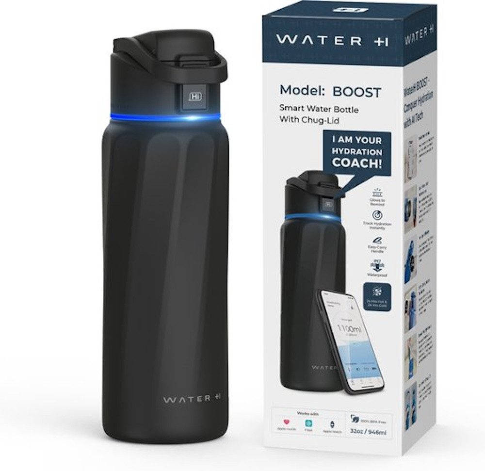 Water H Trinkflasche WaterH - BOOST Chug Lid 946ml, Doppelwandiger Edelstahl, APP Konnektivität