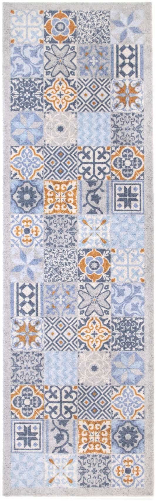 Primaflor-Ideen in Textil Küchenläufer MOROCCAN TILES, Made in Belgium, rechteckig, Höhe: 6,5 mm, Fliesen Design, Ornamente, 50x150 cm, rutschhemmend, waschbar