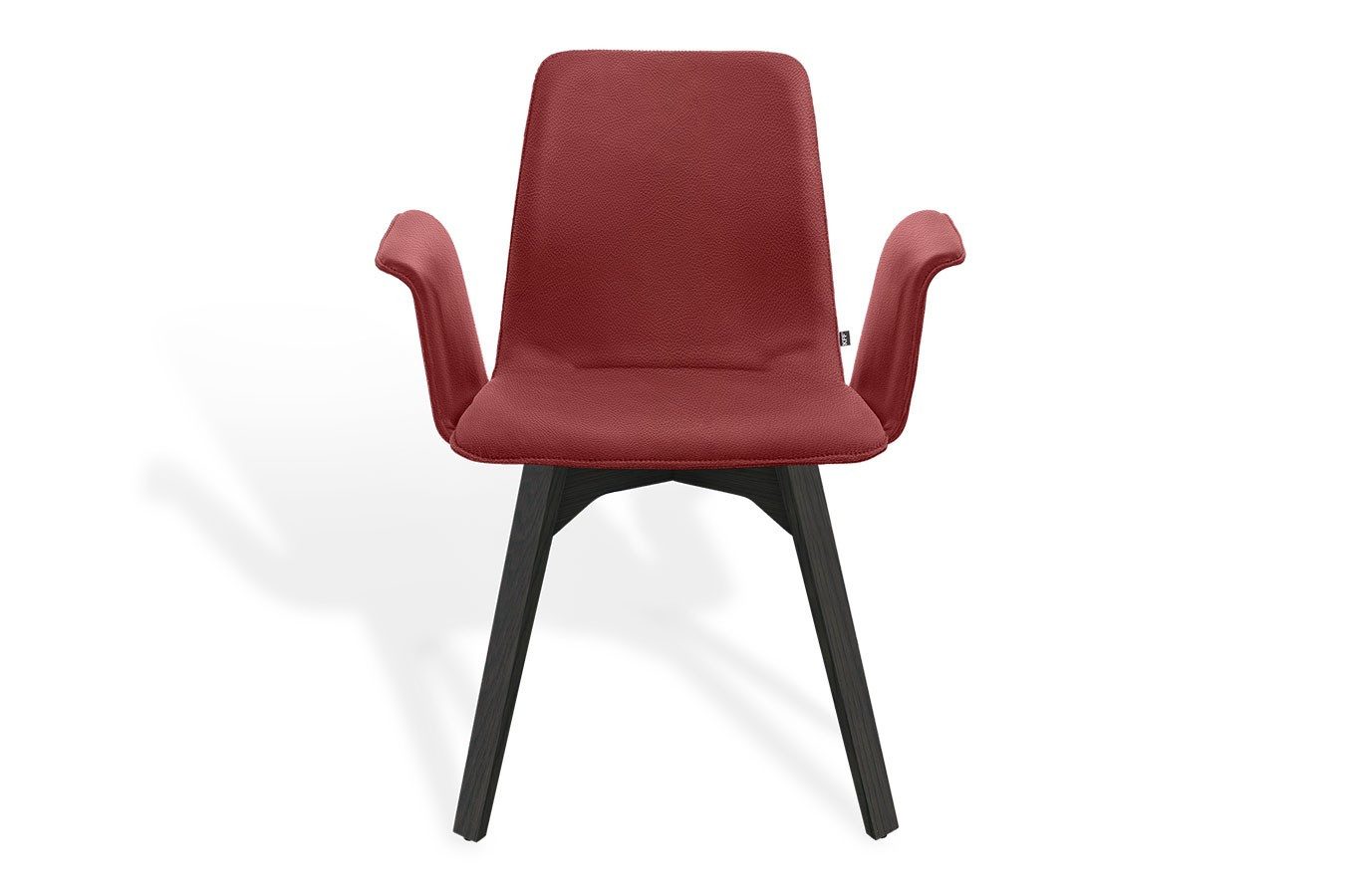 KFF Armlehnstuhl Armlehnstuhl Maverick Leder rot