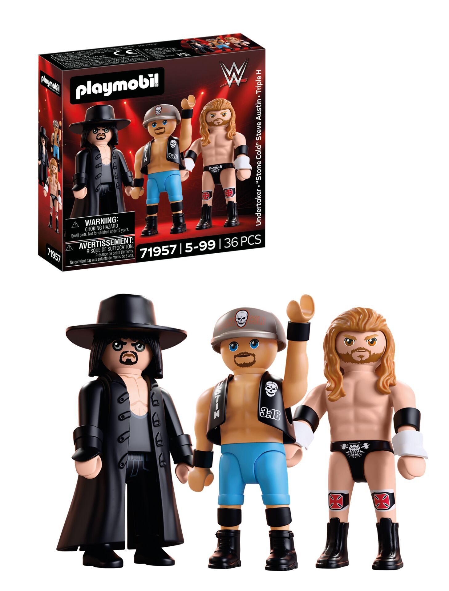 Playmobil® WWE Attitude Era Multipack (71957), WWE Konstruktions-Spielset, Made in Europe