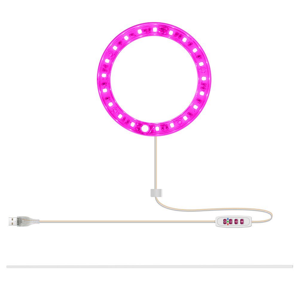 Rosnek Pflanzenlampe 1-4 Ringlicht-Kopf,Vollspektrum,dimmbares,für Indoor-P günstig online kaufen