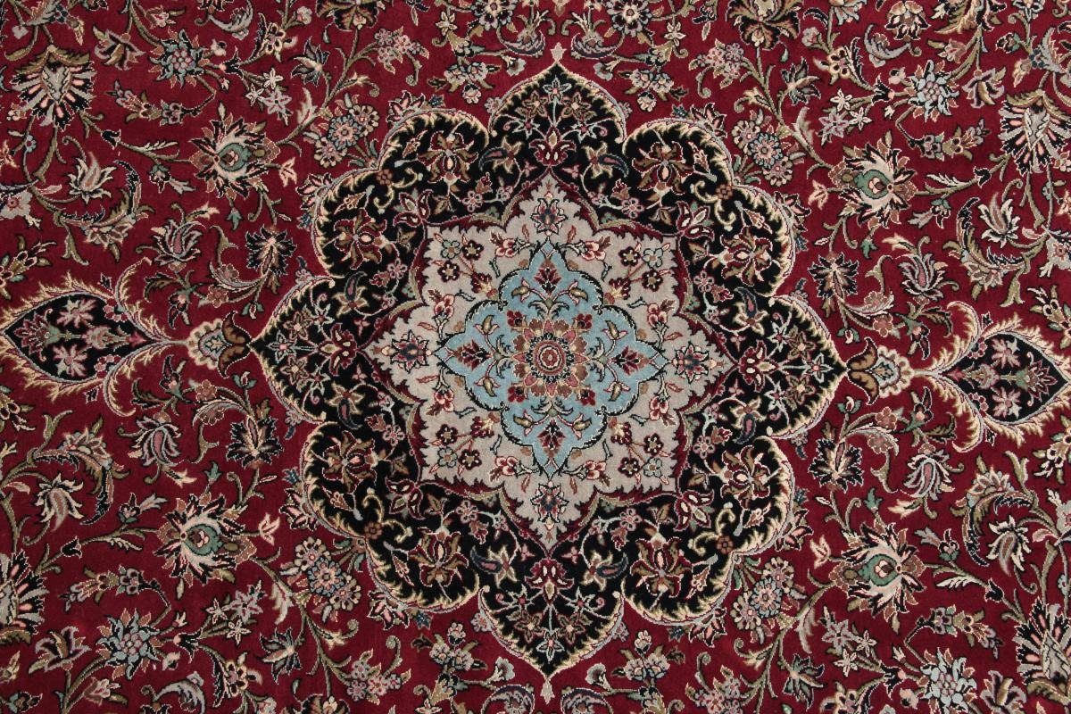 196x239 Handgeknüpfter Seidenkette Trading, Höhe: Isfahan Orientteppich Nain rechteckig, mm 6 Orientteppich,