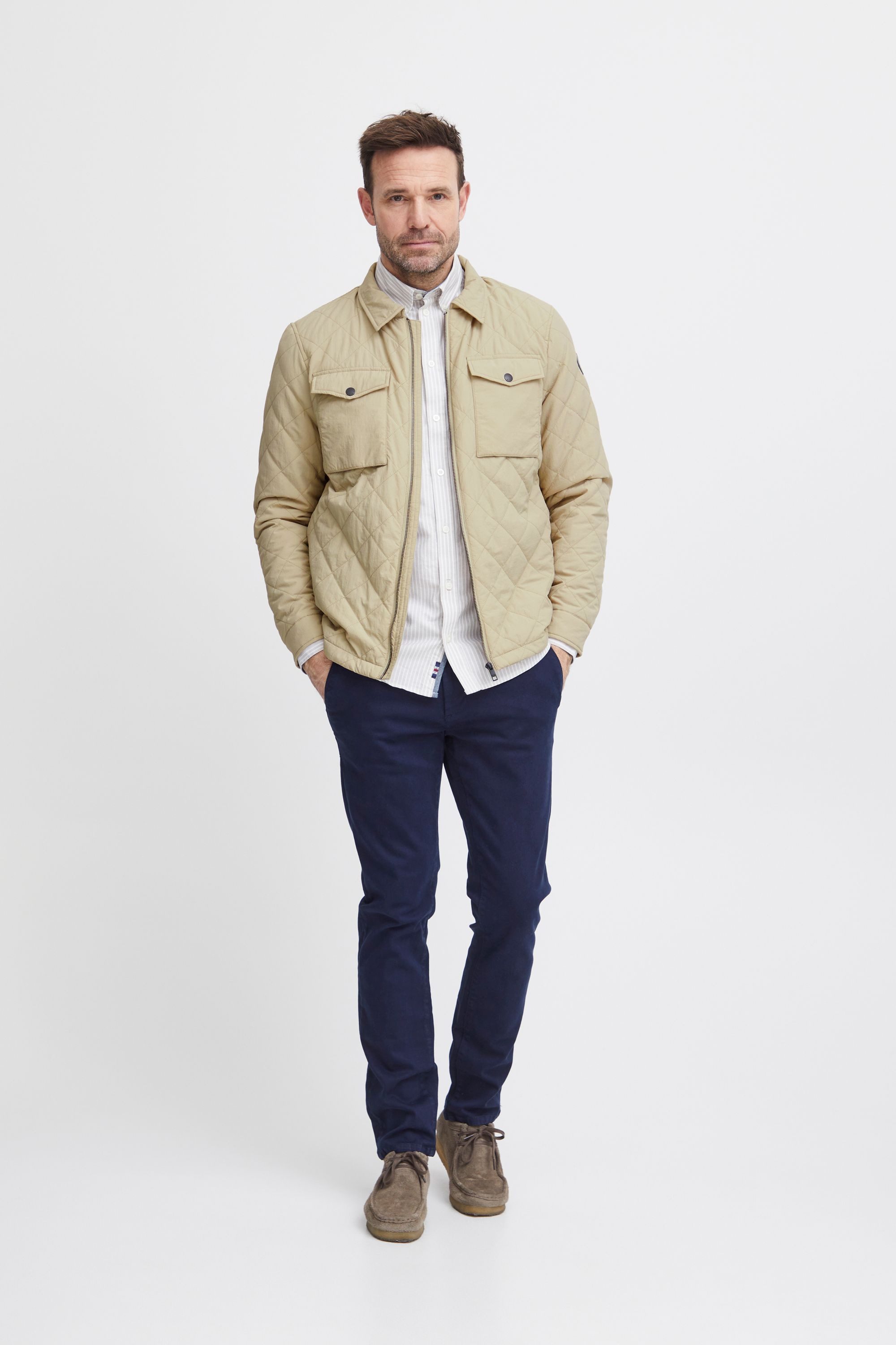 FQ1924 Steppjacke FQJacob Gestepptes Overshirt mit Brusttaschen