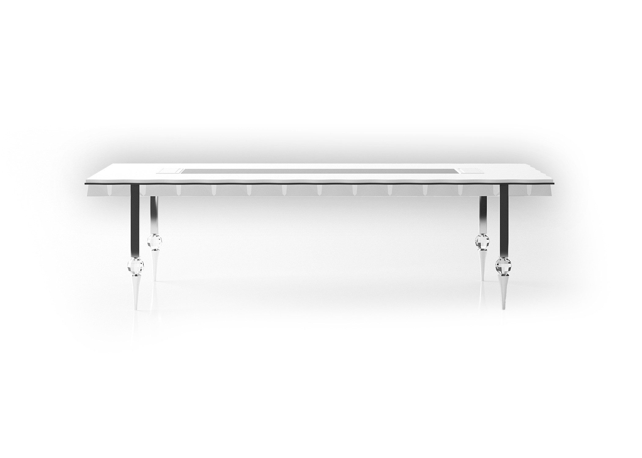 JVmoebel Konferenztisch Moderner weißer Holz-Konferenztisch für Büros und Meetings, Made in Europe