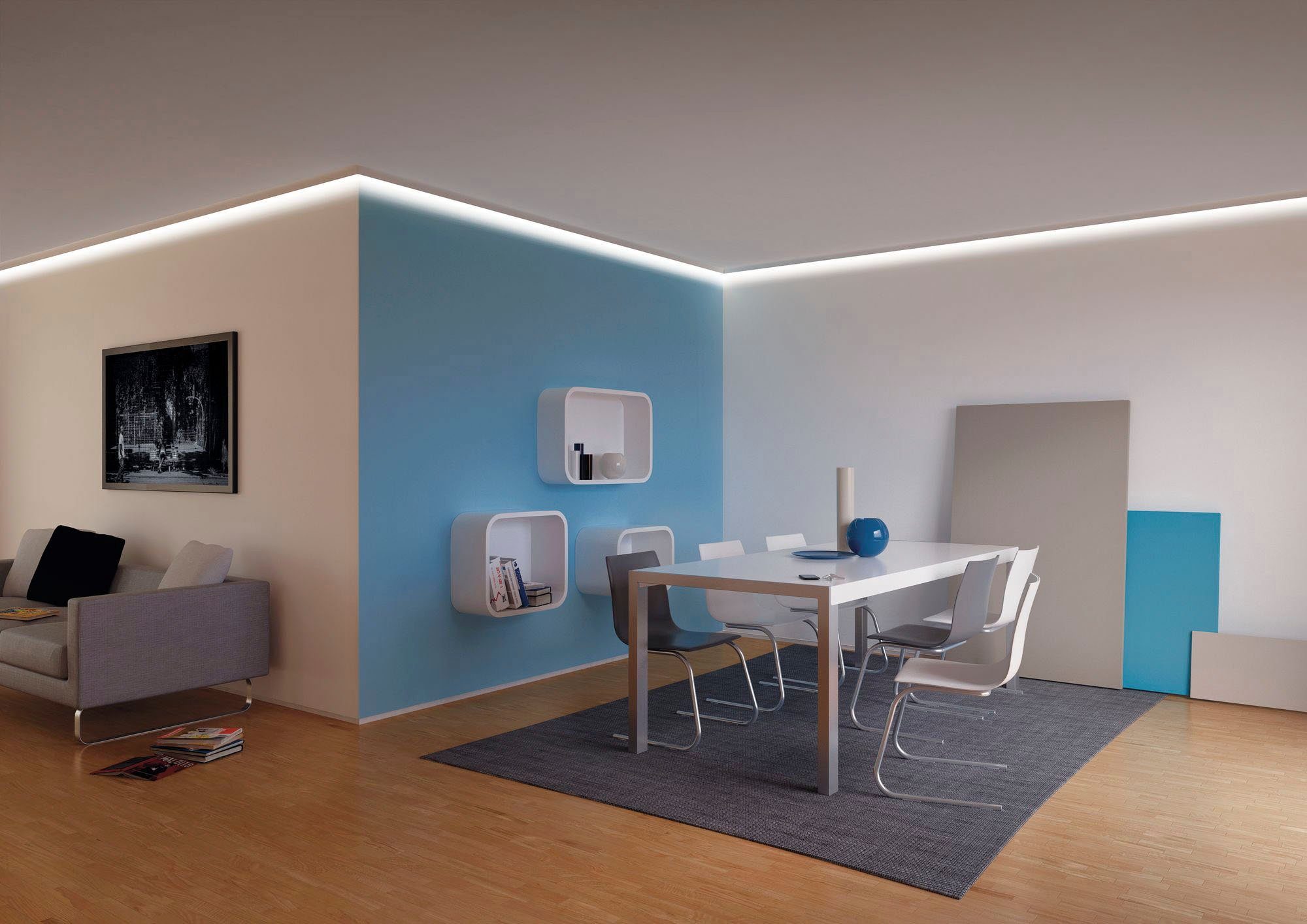 Paulmann LED-Streifen Corner Profil 100 cm Grau, Kunststoff Grau, Kunststoff