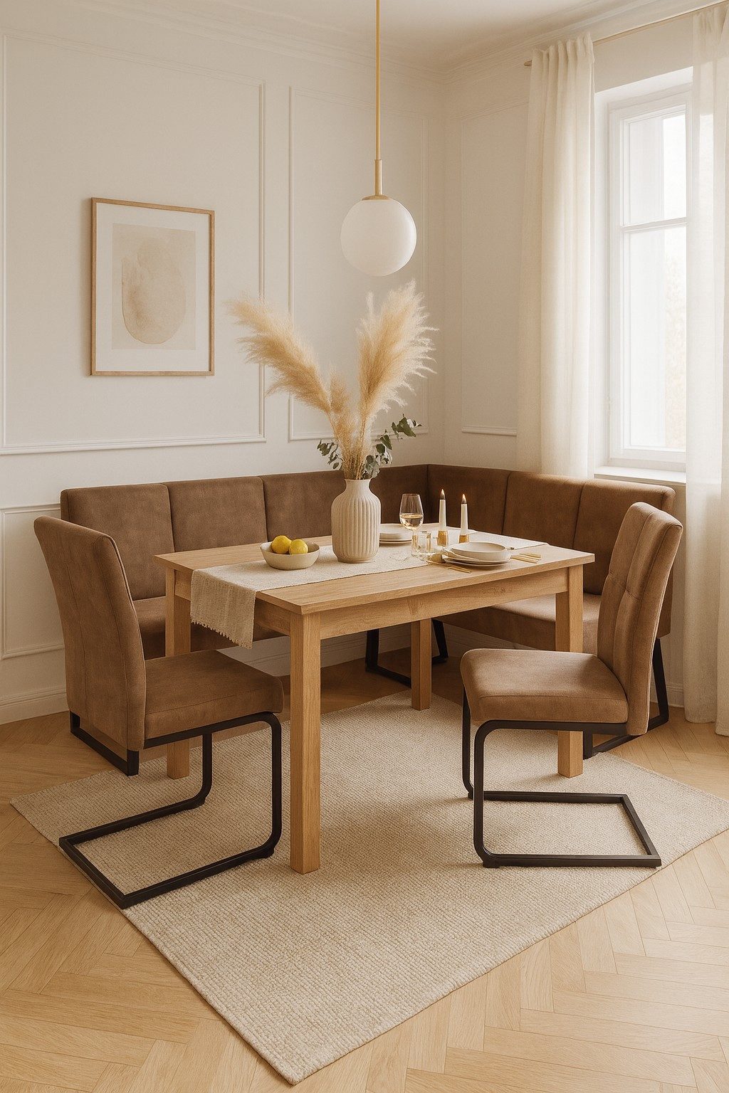 moebel-direkt-online Eckbankgruppe 4teilige Eckbankgruppe, Schenkelmaß 150x günstig online kaufen