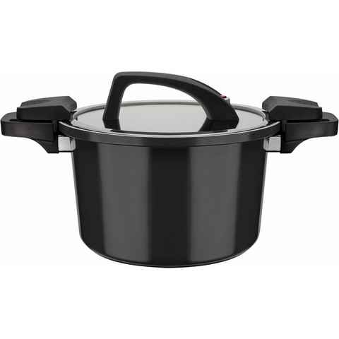 GSW Dampfgartopf Gourmet Nero, Aluminium (1-tlg), Dampfkochtopf, Induktion