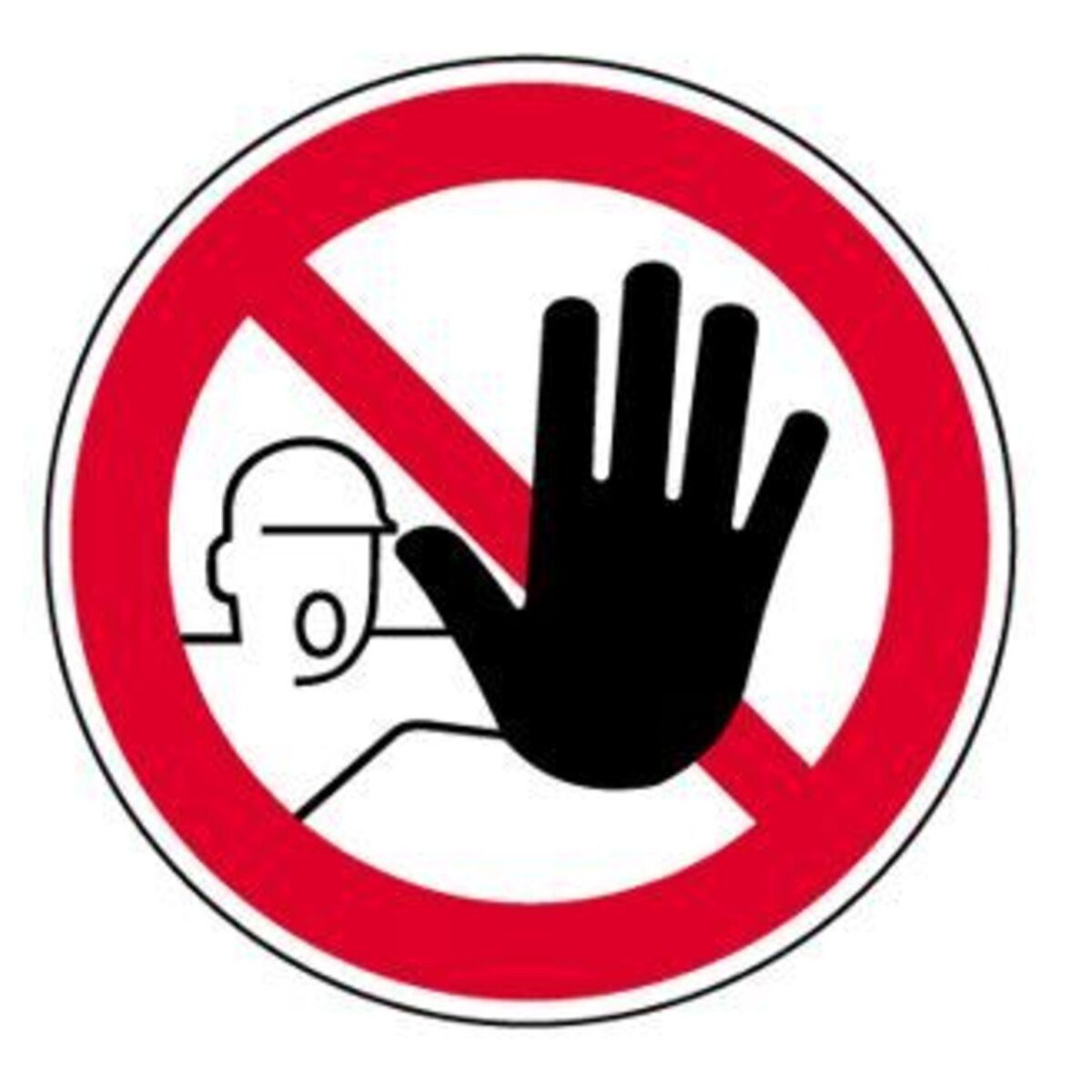 MOEDEL Hinweisschild Zutritt für Unbefugte verboten Folie selbstklebend Ø 10cm.