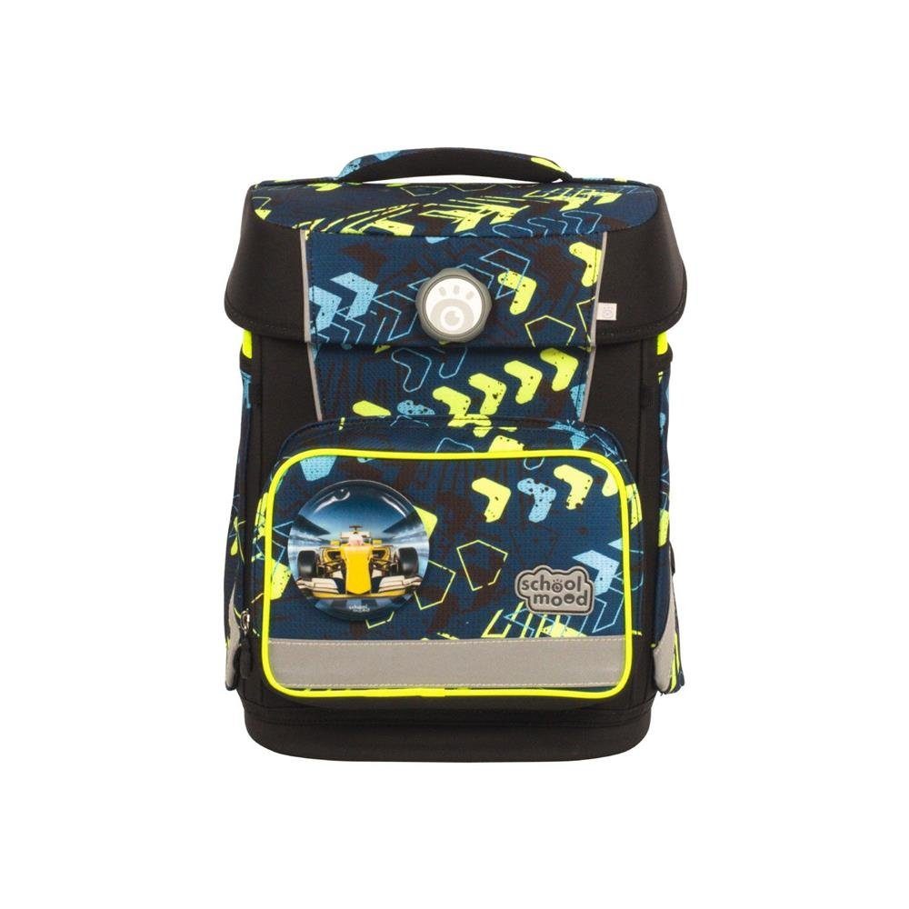 SCHOOL-MOOD® Schulranzen Champion Maxx (Set, 7-tlg., mit Turnbeutel, Etui, Schlamperrolle, Brustbeutel, Brotdose, Patchies), 21 Liter, für Grundschule