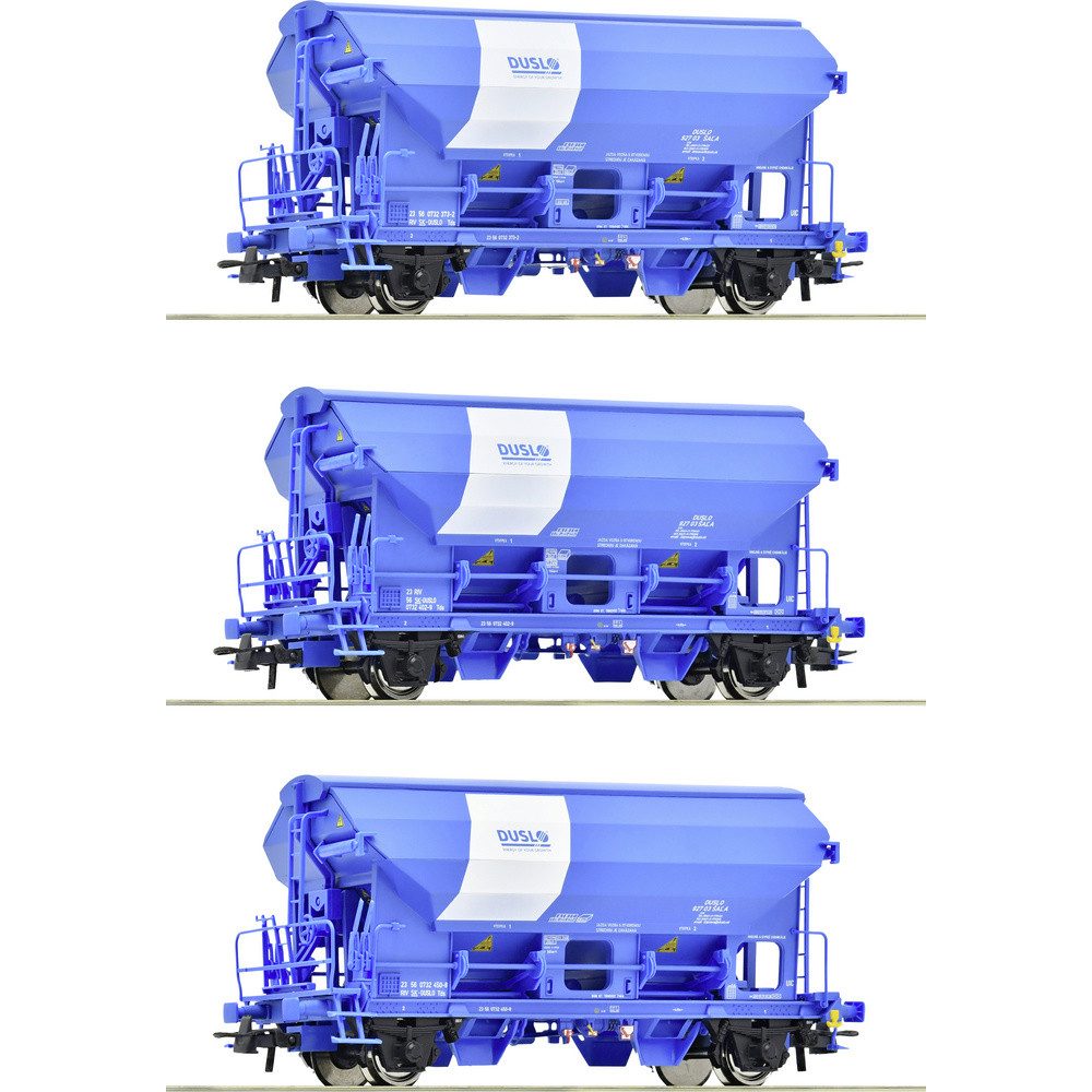 Güterwagen Roco 6600134 H0 3er-Set Schwenkdachwagen der Duslo