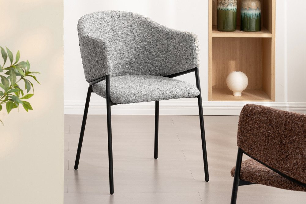 riess-ambiente Esszimmerstuhl NOBLESSE grau / schwarz günstig online kaufen