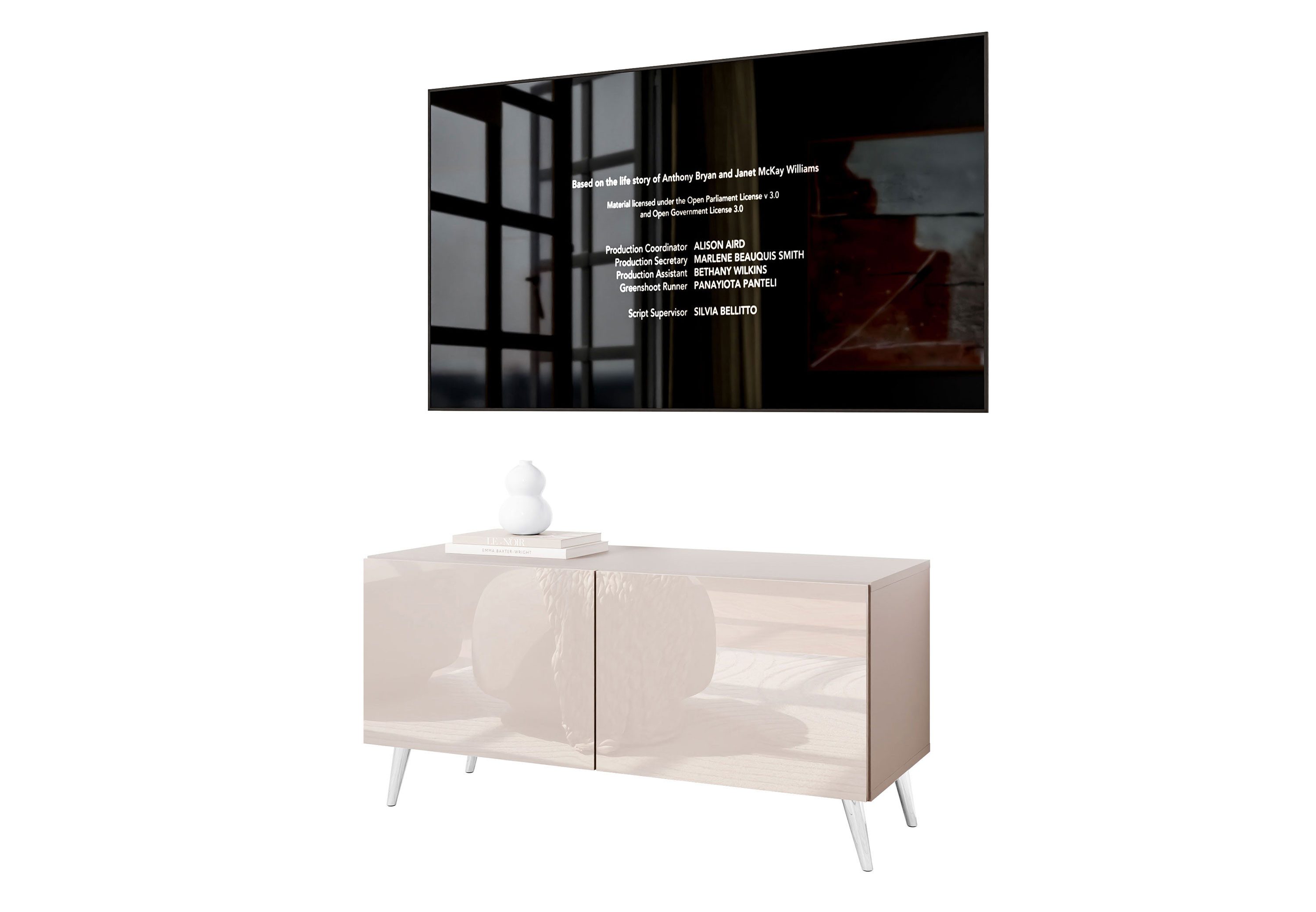 Lookway TV-Schrank COLGANTE 100 Kaschmir Hochglanz günstig online kaufen