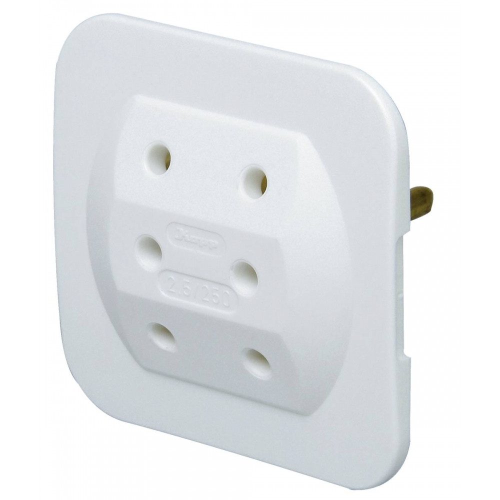 Steckdose Kopp Euro-Adapter 3-fach weiss - Steckdosenadapter