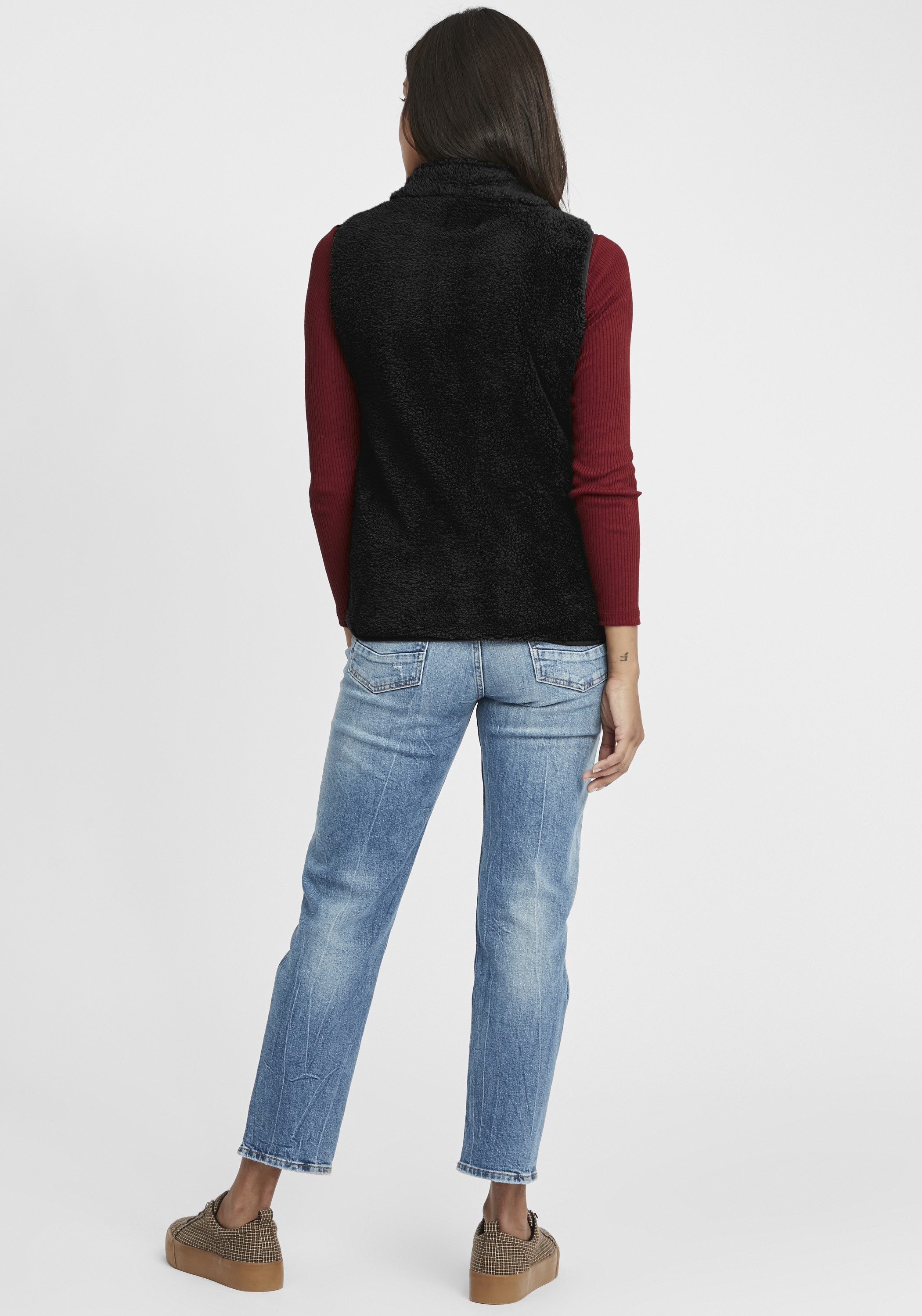 OXMO Sweatweste OXTheri Weste aus Teddy-Fleece Stoff