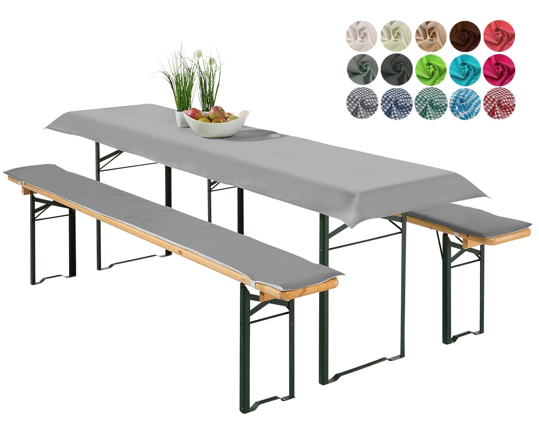 heimtexland Hussen-Set Bierzeltgarnitur Polster Deko Auflagen Set 3-tlg, 2 günstig online kaufen