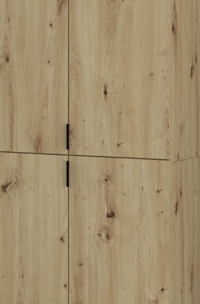 Inn.Furn Schuhschrank Line-Up (Schuhschrank in Eiche Artisan, 121 x 193 cm) mit Spiegeltüren
