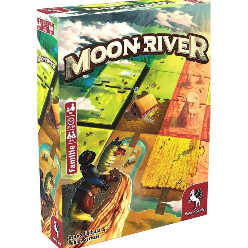 Pegasus Spiele Spiel, Familienspiel Moon River, Brettspiel, für 2-4 Spieler, ab 8 Jahren..., Familienspiel