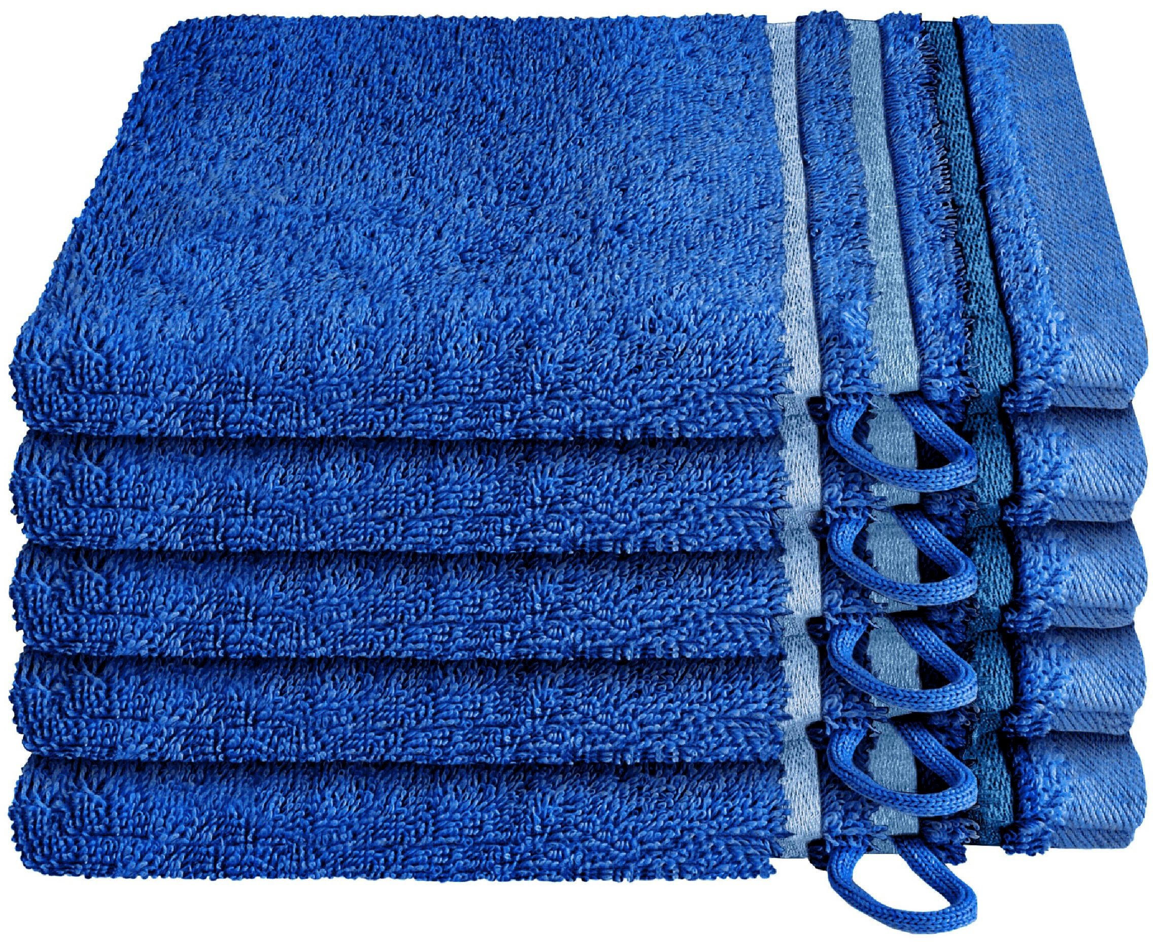 Schiesser Waschhandschuh Skyline Color aus 100 % Baumwolle mit eleganter Streifenbordüre, (5-St), MADE IN GREEN by OEKO-TEX®