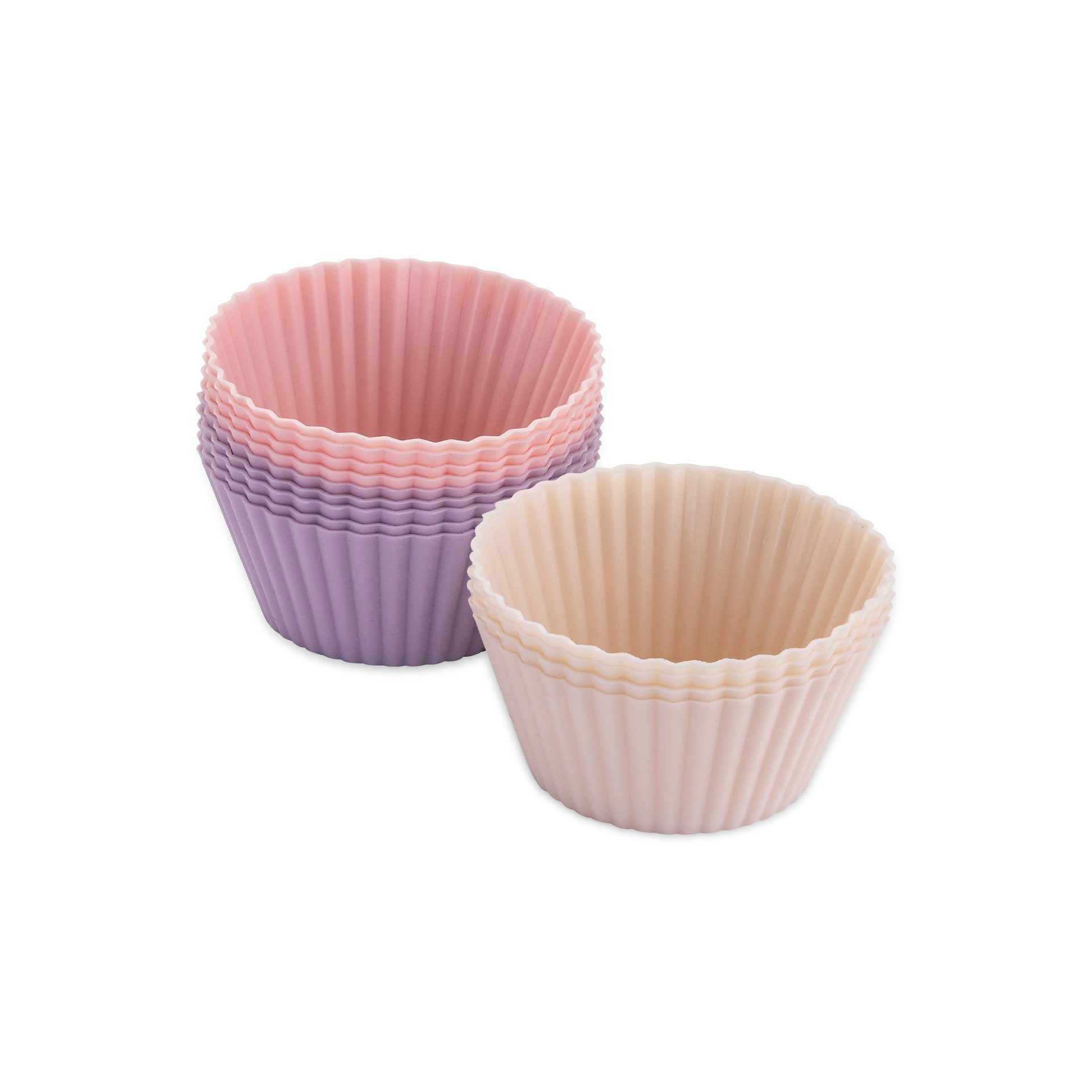 FACKELMANN Muffinform Silikon-Muffinförmchen, Backformen, Cupcake-Förmchen, Dessertmolds