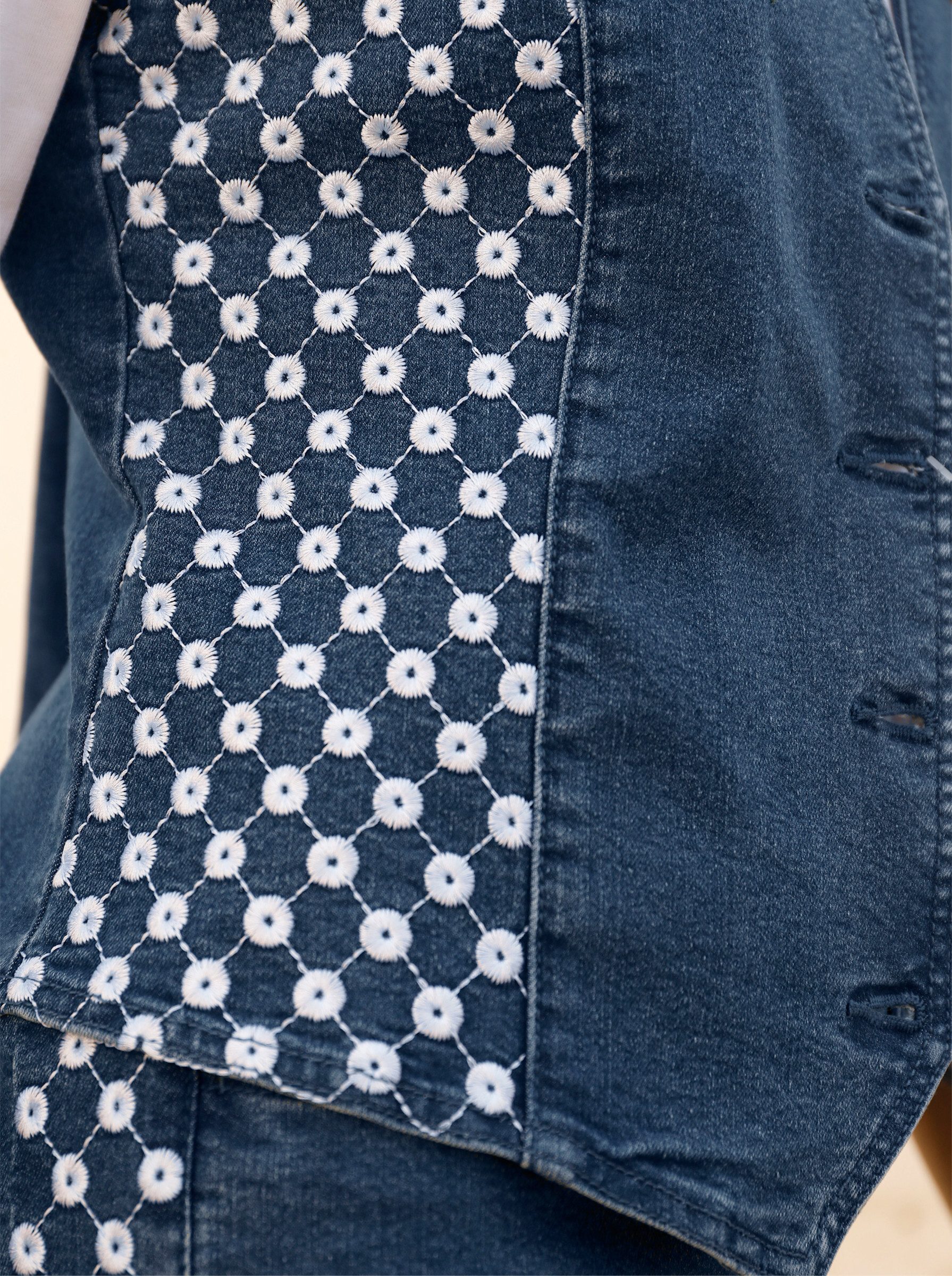 Sieh an! Jerseyweste Jeansweste .