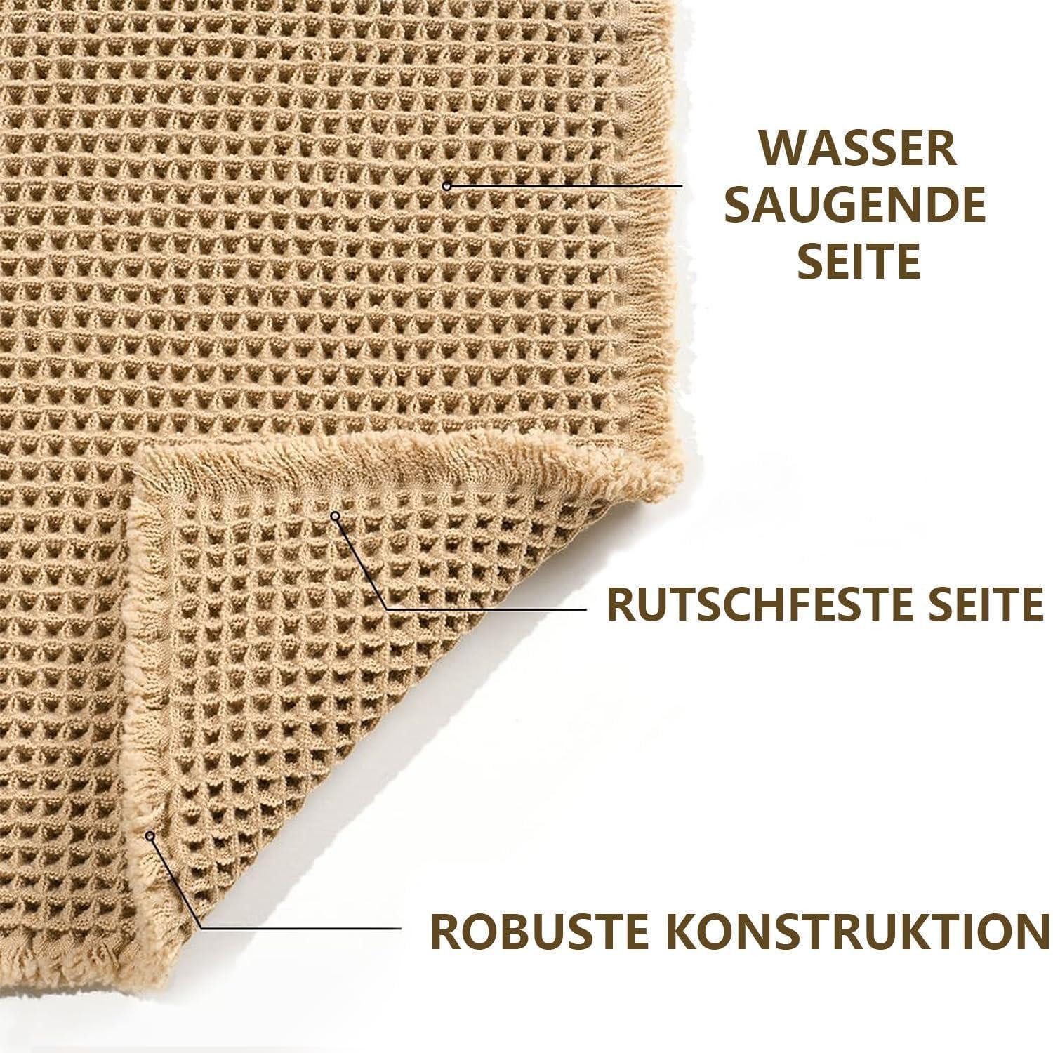LuxusKollektion Badematte Badezimmermatte Boho Braun 60x150cm – Bild 5 von 5