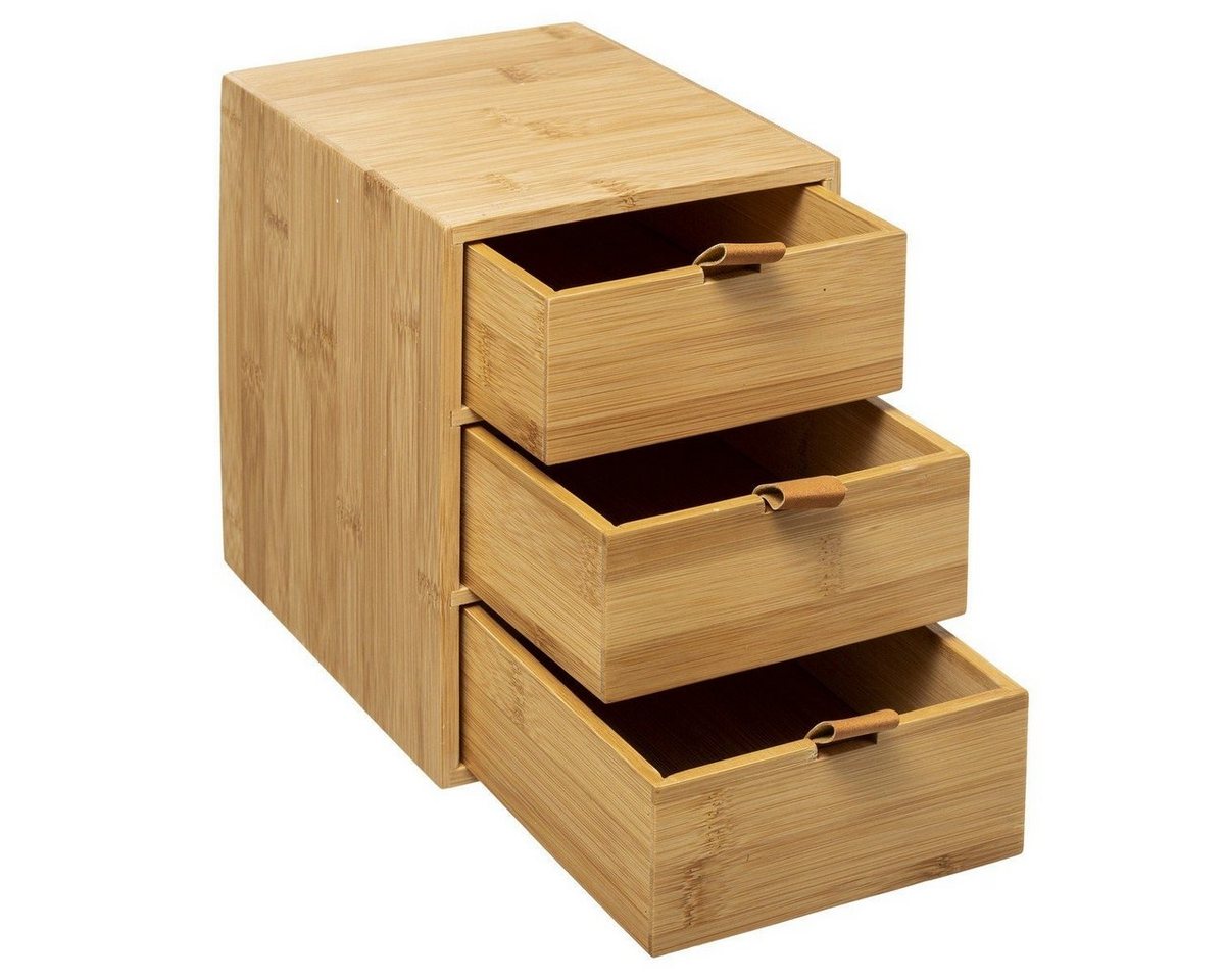 Thumbnail - MF Schubladenbox JOGGY Bambus Schreibtisch Organizer mit 3 Schubladen, Nachhaltiges Material