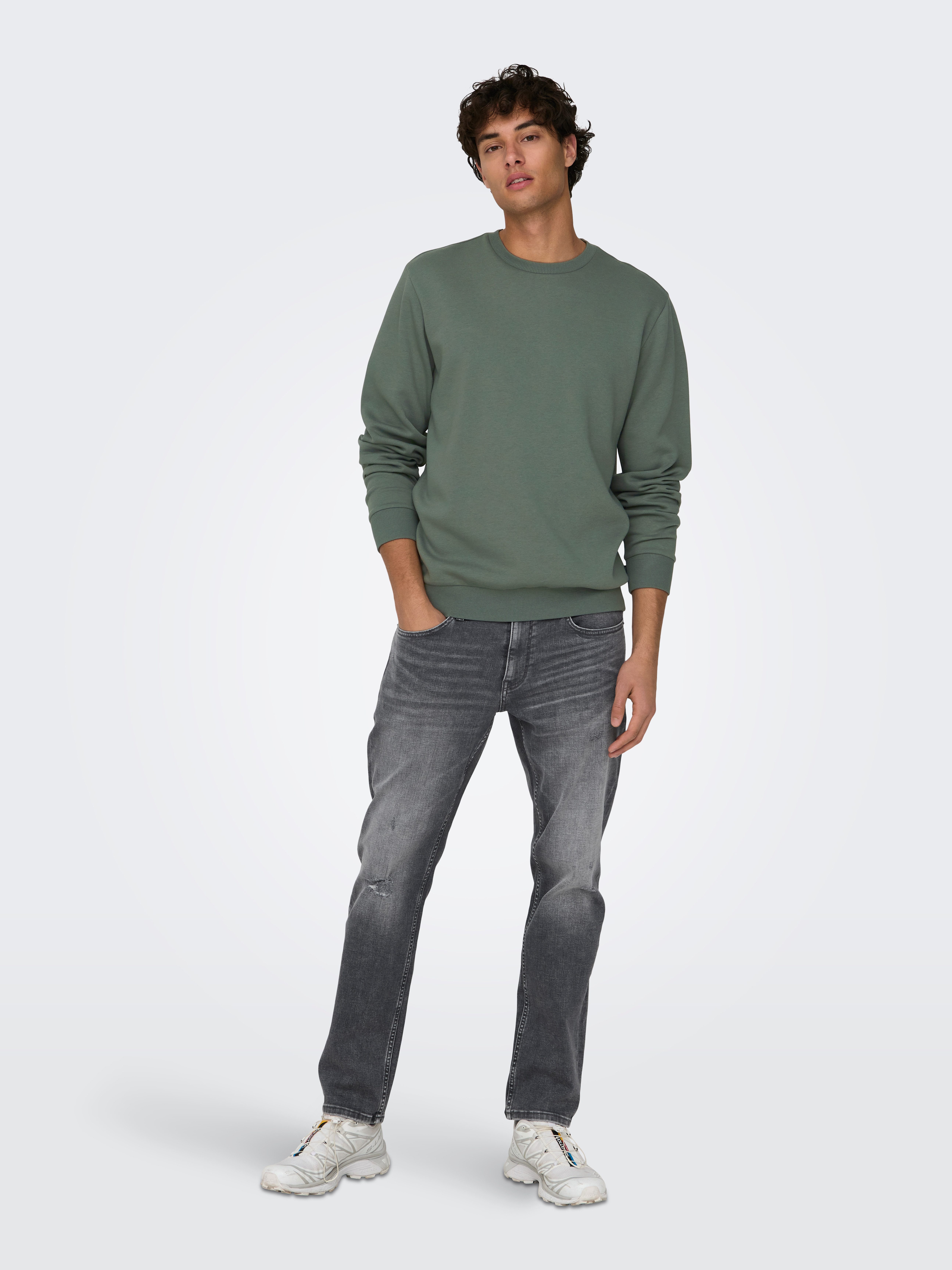 ONLY & SONS Sweatshirt ONSCERES CREW NECK NOOS Baumwollmischung, regular fit