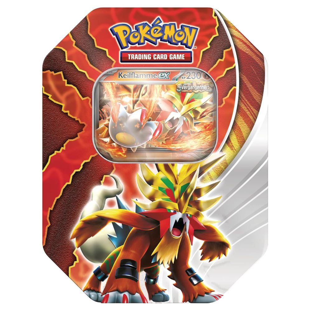 POKÉMON Sammelkarte Tin Box Keilflamme Pokemon Sammel-Karten Kollektion deutsch