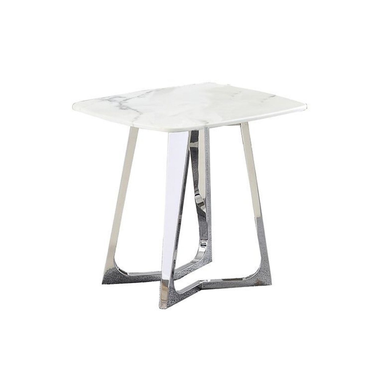 alesvelt Beistelltisch BARI Marmoroptik Gold 50x50x55 cm, Marmorptik