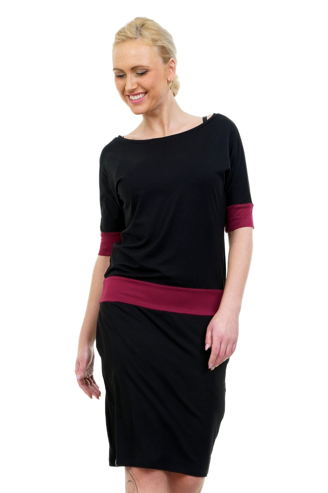 3Elfen Jerseykleid Fledermaus Kleid Jerseykleid Damen by 3Elfen