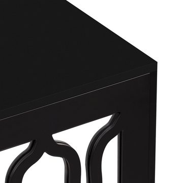 Merax Sideboard mit Spiegelelementen und geometrischem Trellis-Muster, Kommode mit vier Schubladen und Spiegelfront, Anrichte, B:147cm