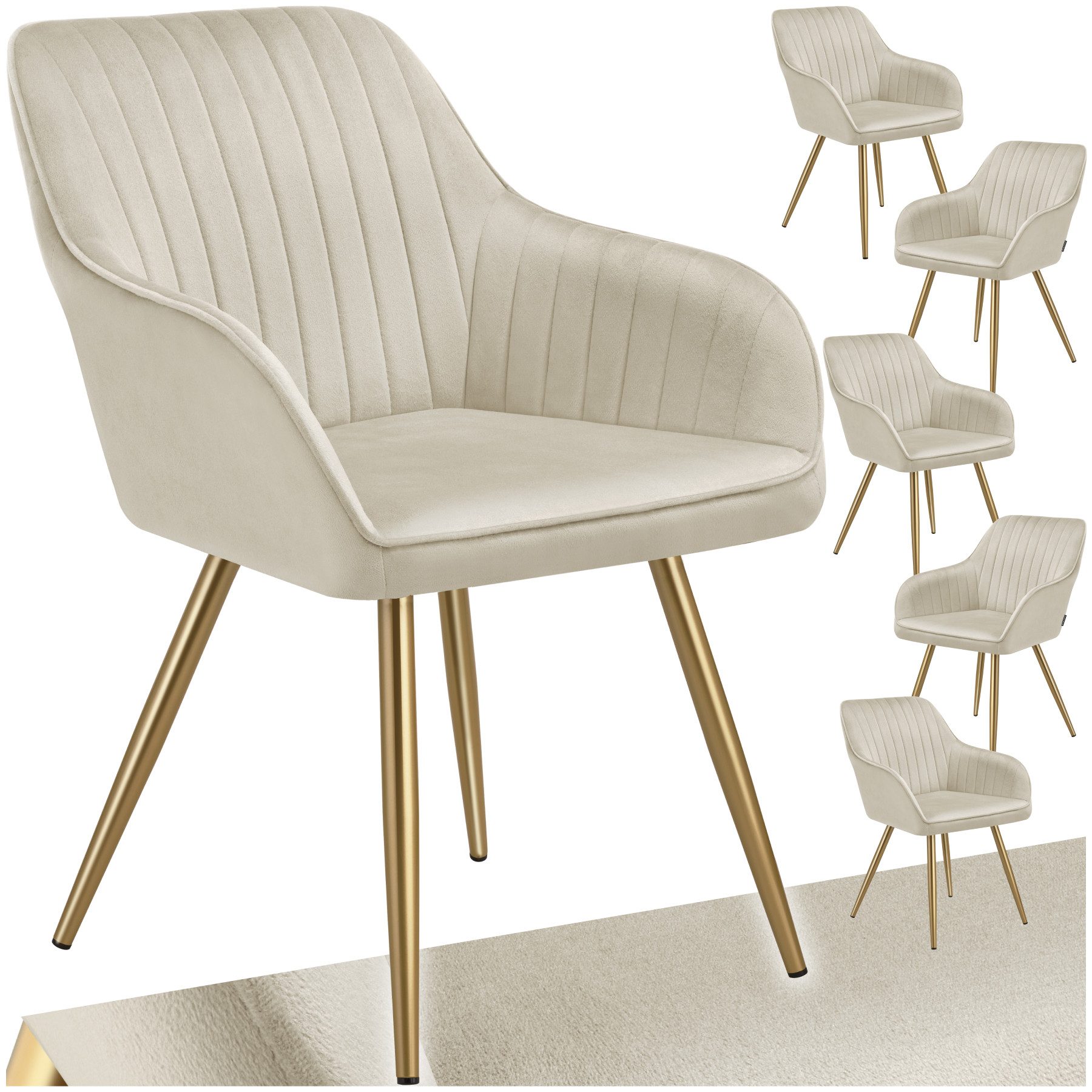 tectake Esszimmerstuhl Marilyn (Set, 6 St), günstig online kaufen