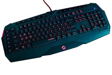 Speedlink ACCUSOR Gaming Keyboard Gamer Tastatur PC-Tastatur (LED Beleuchtung, Makro-Tasten, programierbare Tasten, Rollover-Technik, interner Profilspeicher, Multimedia-Funktionen, etc)