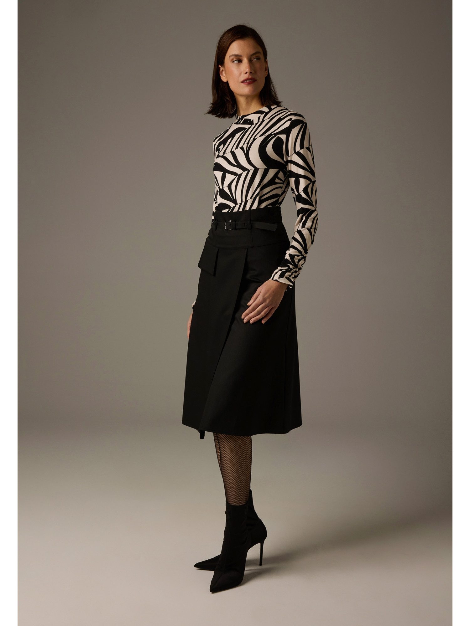 MORE&MORE T-Shirt softes Alloverprint-Langarmshirt günstig online kaufen