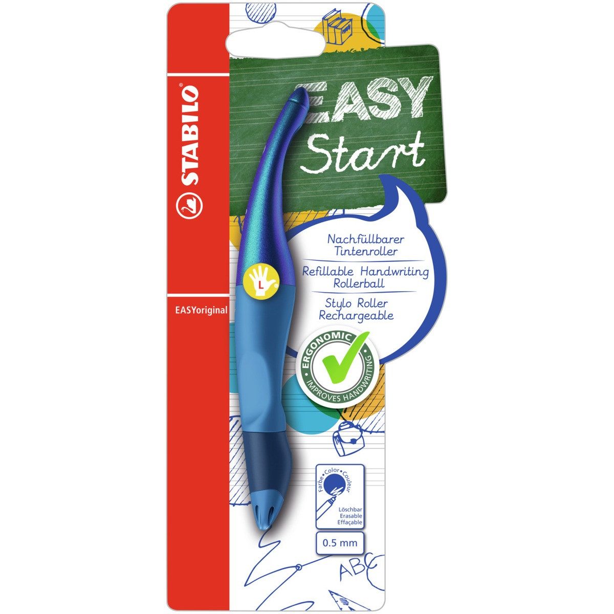 STABILO Tintenroller STABILO Tintenroller EASYoriginal Holograph LH blau Blister