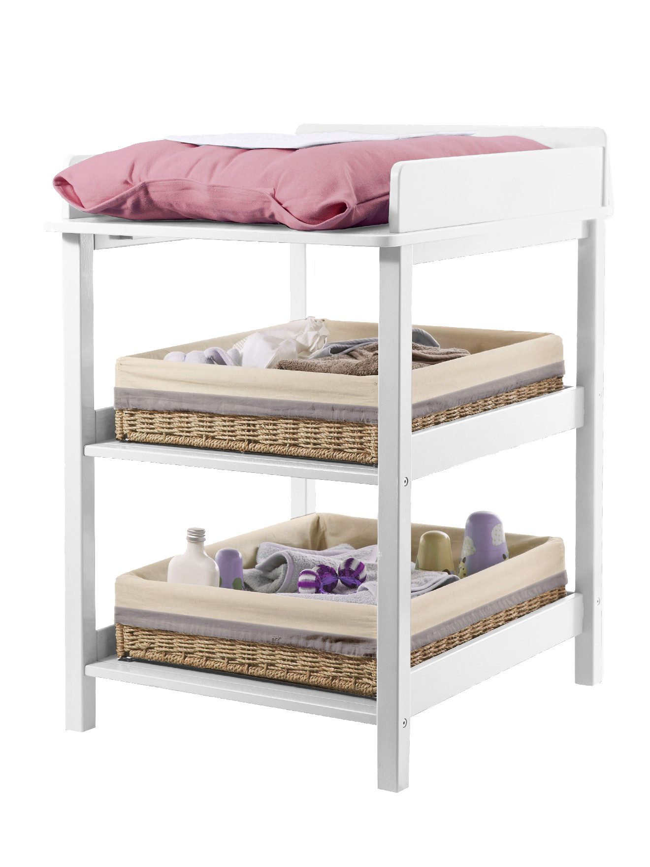 vertbaudet Wickeltisch Babyzimmer Wickeltisch MADISON mit 2 Ablagen günstig online kaufen