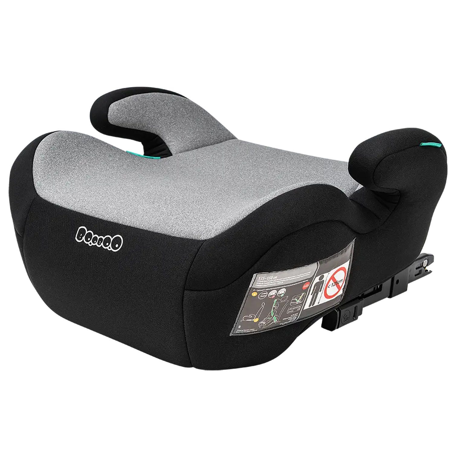 BooBoo Kindersitzerhöhung Safety Milano, ab: 7 Jahren, bis: 12 Jahre, Sitzerhöhung Auto Kinder mit Isofix ab 125 cm, Sitzschale, Booster