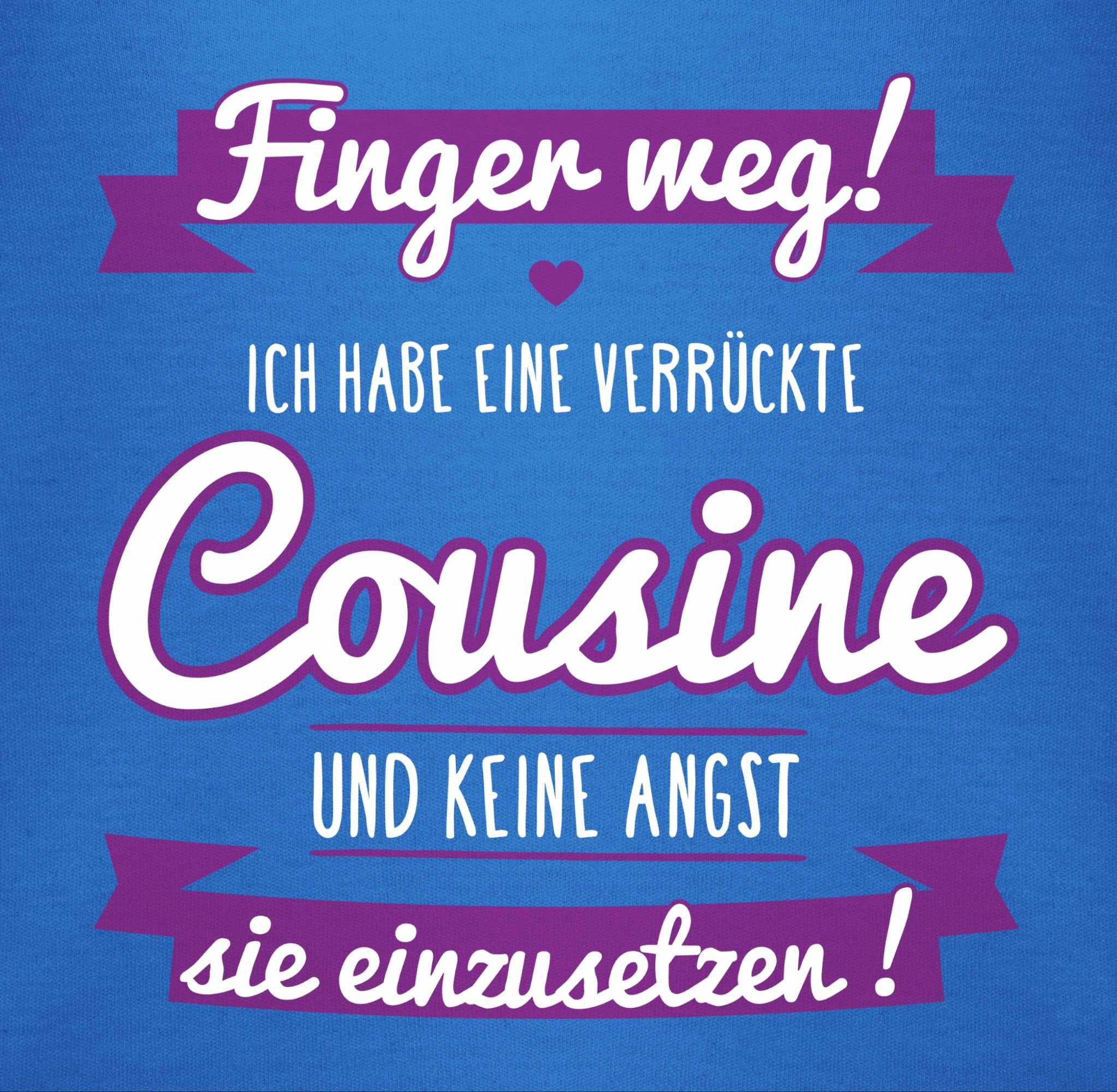 verrückte lila Sprüche eine Royalblau habe Shirtracer Ich Shirtbody 3 Baby Cousine