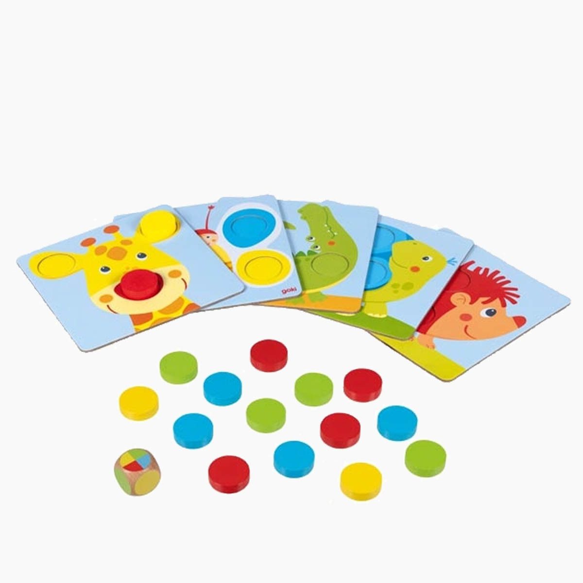 goki Lernspielzeug Mein erstes Farbsortierspiel (packung, 20-St., box), Hier lernen Kinder spielerisch Farben zu erkennen.