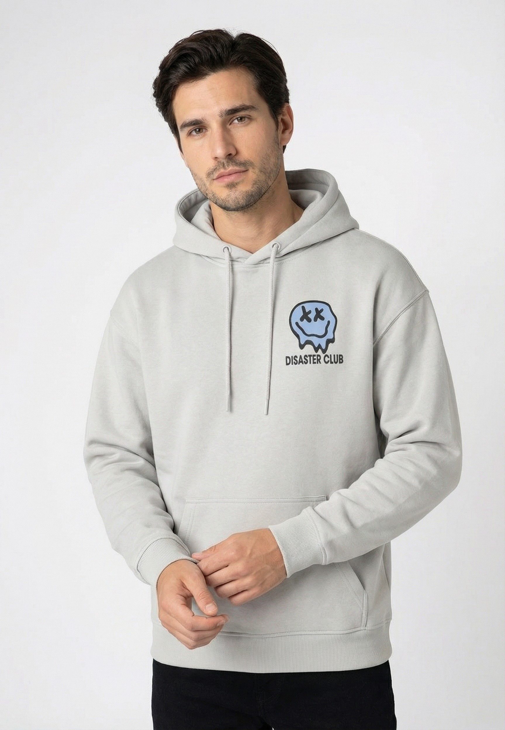 SUBLEVEL Hoodie Herren Kapuzenpullover mit verspielten Prints Sweater, Kapuzensweatshirt mit Kängurutasche, mit Kapuze