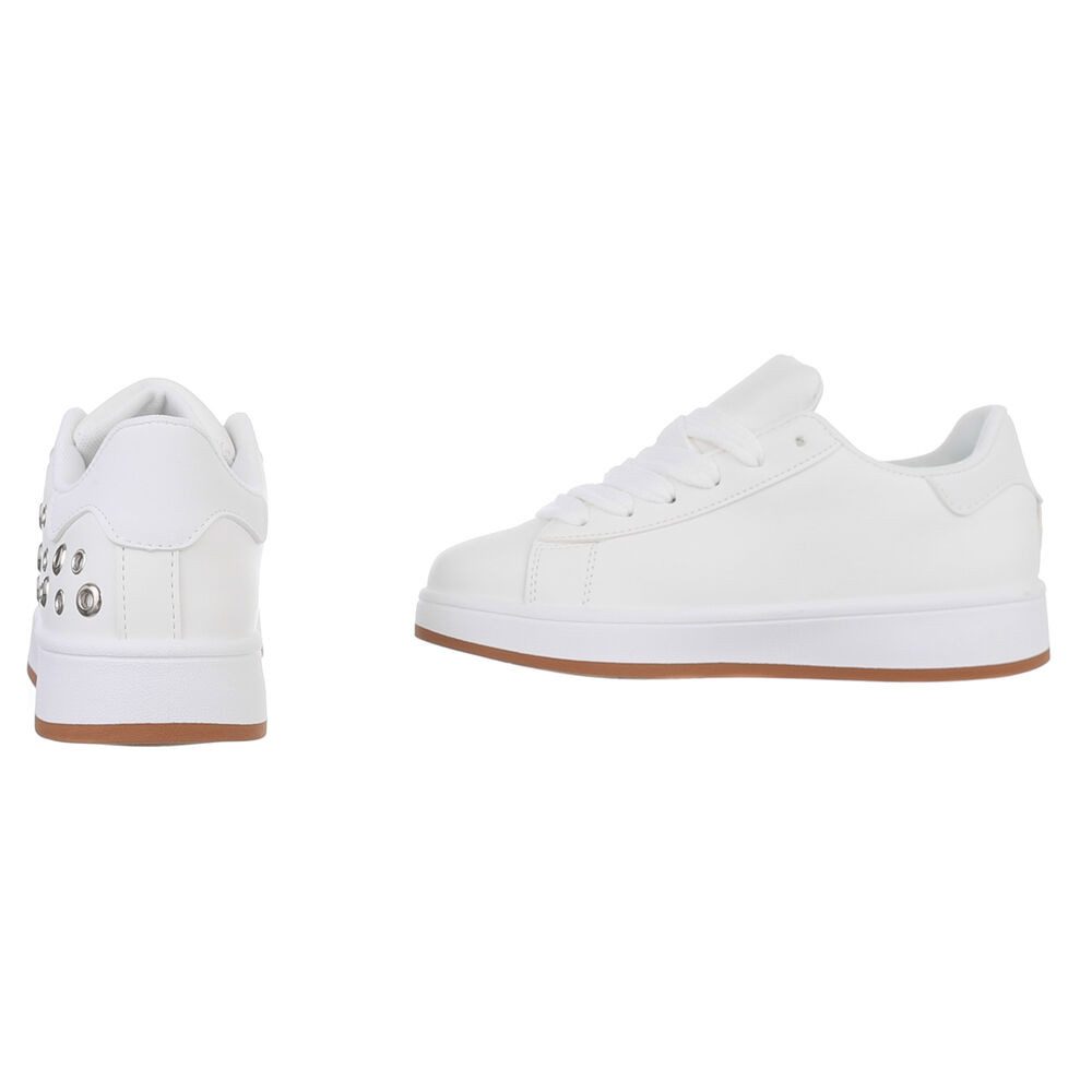 Ital-Design Modischer Sneaker mit hohem Komfort und Dämpfung Sneaker (89319294) Flach Sneakers Low in Weiß
